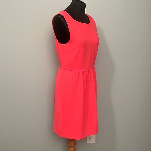 J Crew Women's Coral Pink Sleeveless Side Zip Sheath Dress - Picture 2 of 12